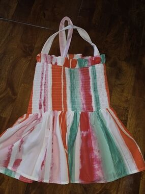 Joy Joy Multi Stripe Smocked Top